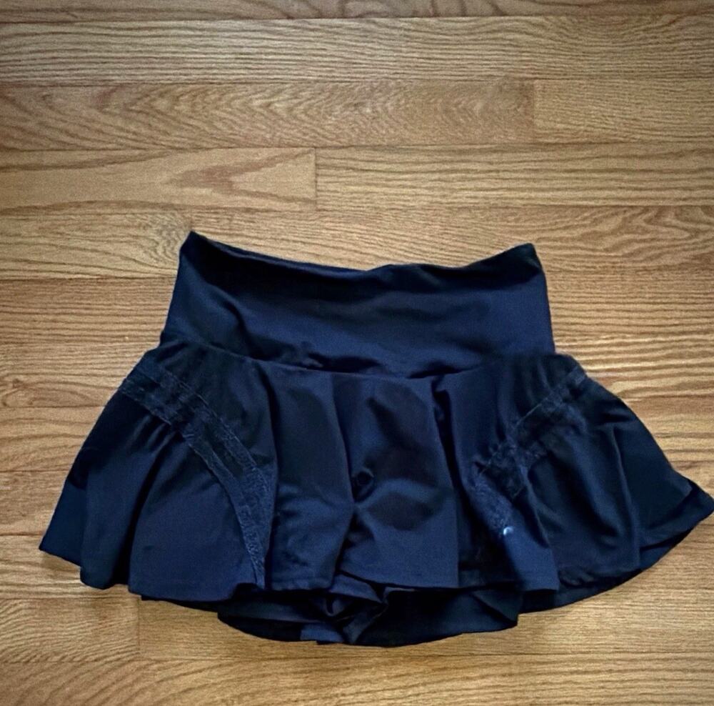 Free People Women's Black Skort Size S Pull-On Athletic Short Stretch Tennis